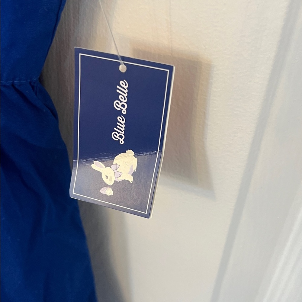 NEW Gymboree Blue Belle Royal Blue Dress with White Detailing - Picture 4 of 11